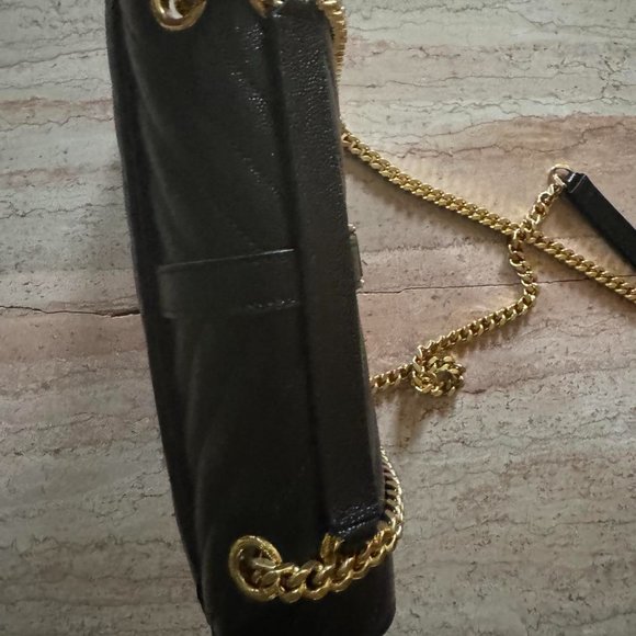 New GENUINE YSL Medium Grain De Poudre Matelasse Chevron Monogram Satchel Bag - Picture 4 of 16